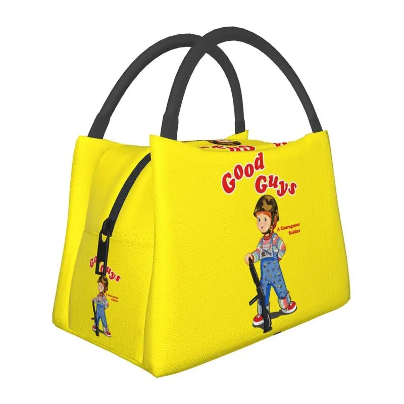 

Child's Play Good Guys Fireman Thermal Insulated Lunch Bag Chucky Portable Lunch Tote for Office Multifunction Meal Food Box