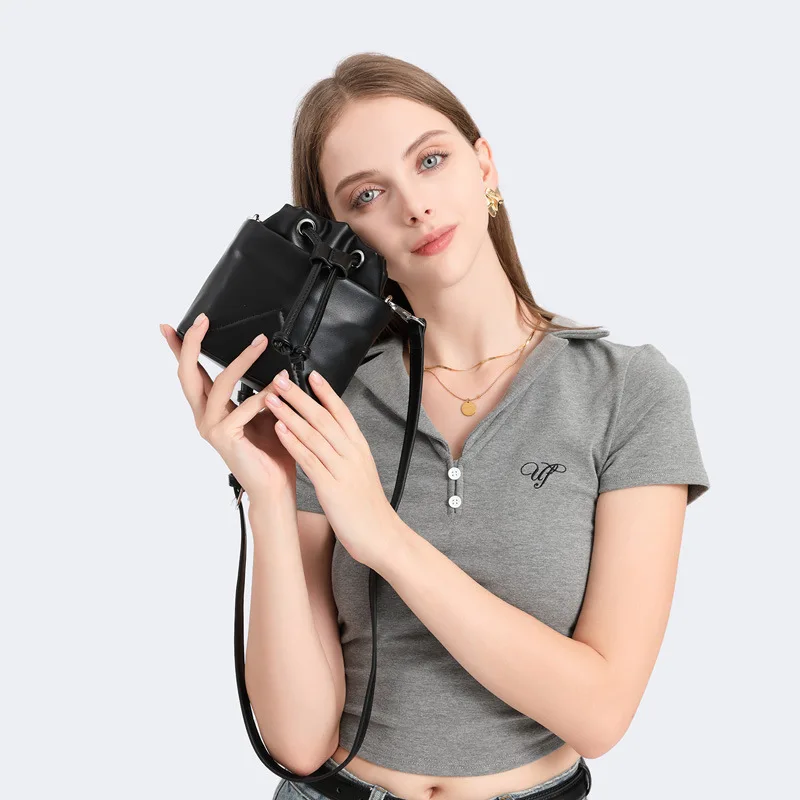 Женская стильная полиуретановая помада Ранняя сумка для телефона через плечо