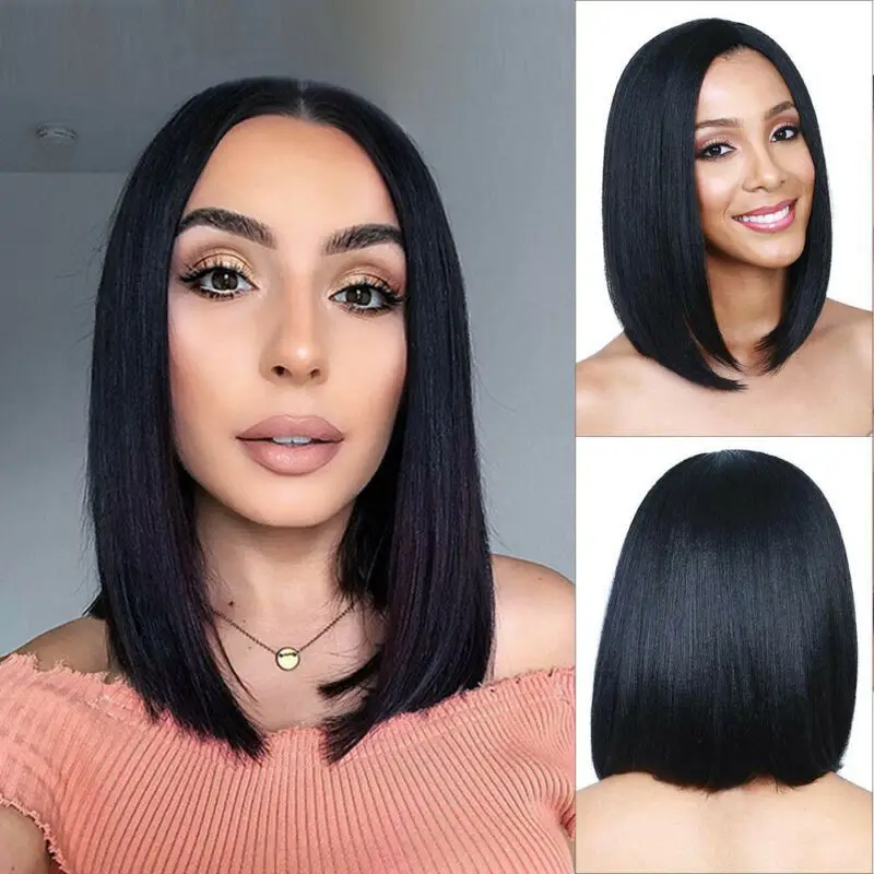 

Short Human Wigs Women Cut Straight Brazilian Women Ladies BOB Wig Hair