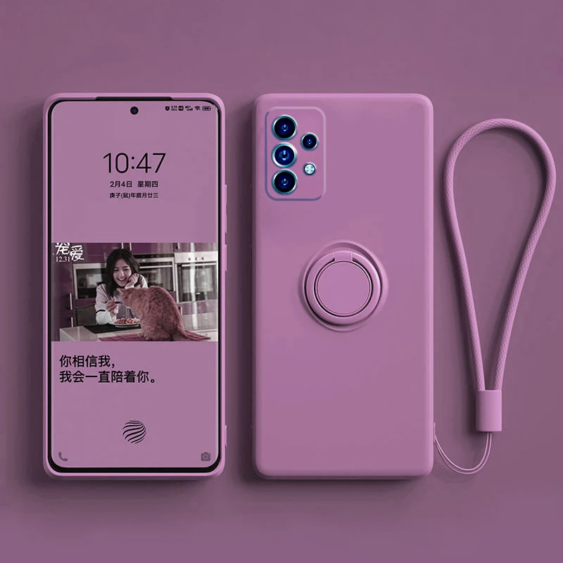 

Luxury Magnetic Case For Samsung Galaxy S21 Ultra A52S A52 A72 5G A51 A71 4G A50 S10 S20 FE S9 Plus Note 20 Cover Ring Holder ON