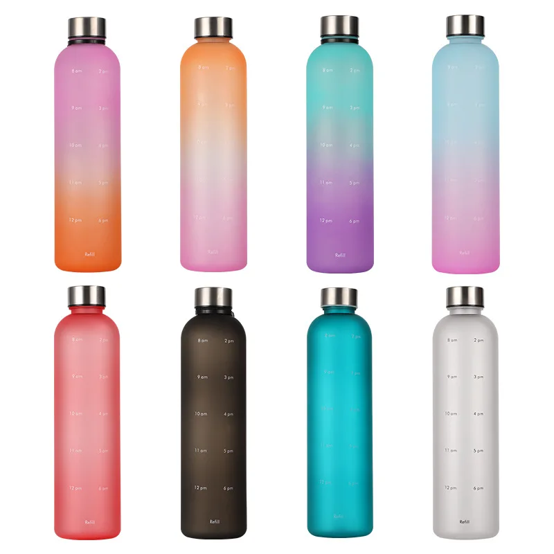 With Time Marker 32oz Motivational Reusable Fitness Sport Ou