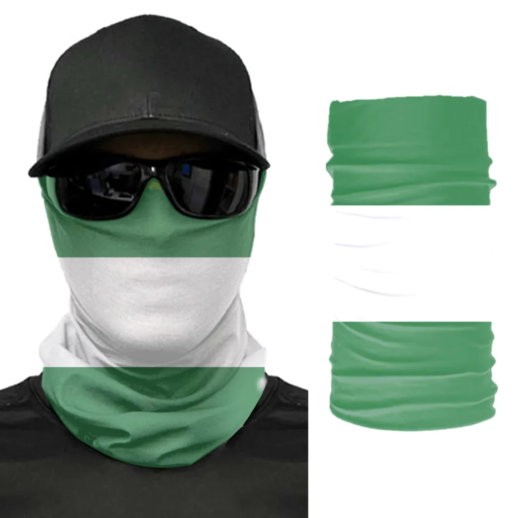 

2022 Nigeria Flag Scarf Neck Face Mask Unisex Fashion Neck Warmer Seamless Bandana Headwear Cycling Hiking