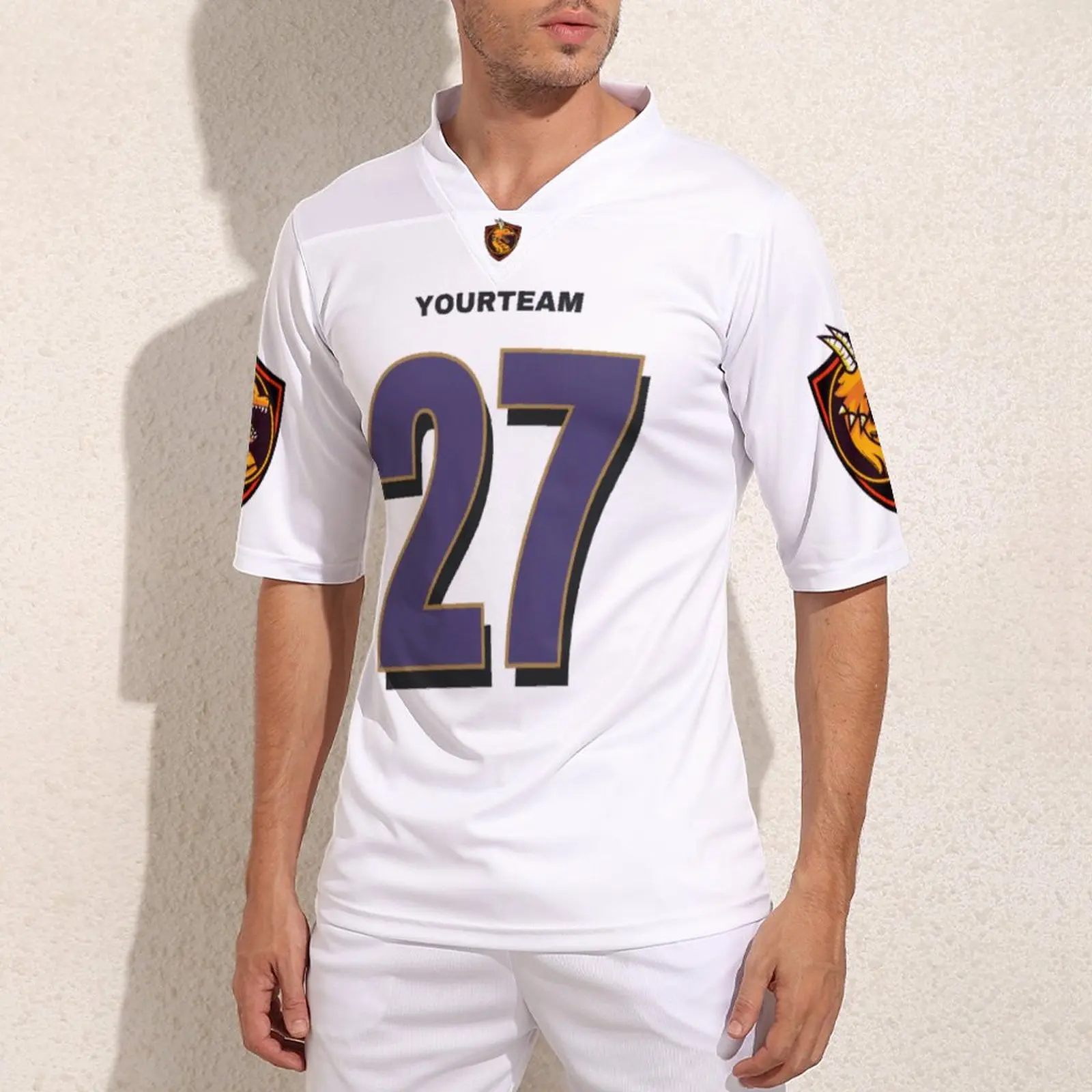 

Your Design Baltimore No 27 Football Jerseys Teens Stylish Rugby Jersey Sports Team Customize Rugby Shirts