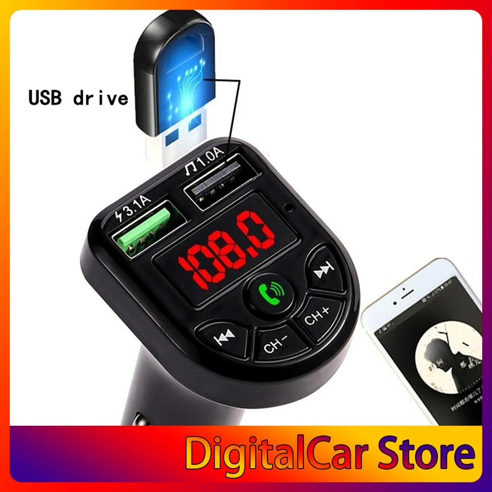 

Автомобильный Mp3 Bluetooth-совместимый телефонный плеер с функцией громкой связи Bte5, Музыкальная карта, аудиоприемник, Fm-передатчик, быстрое зар...