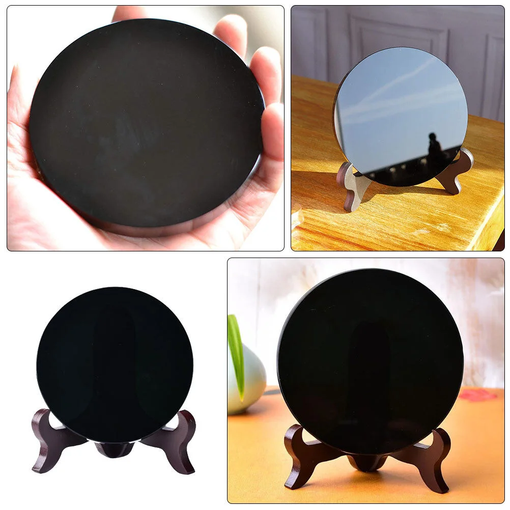 

Large Mirror Home Decor Clearance Meditation Decorations Room Accent Table Centerpieces Dining Black Plates