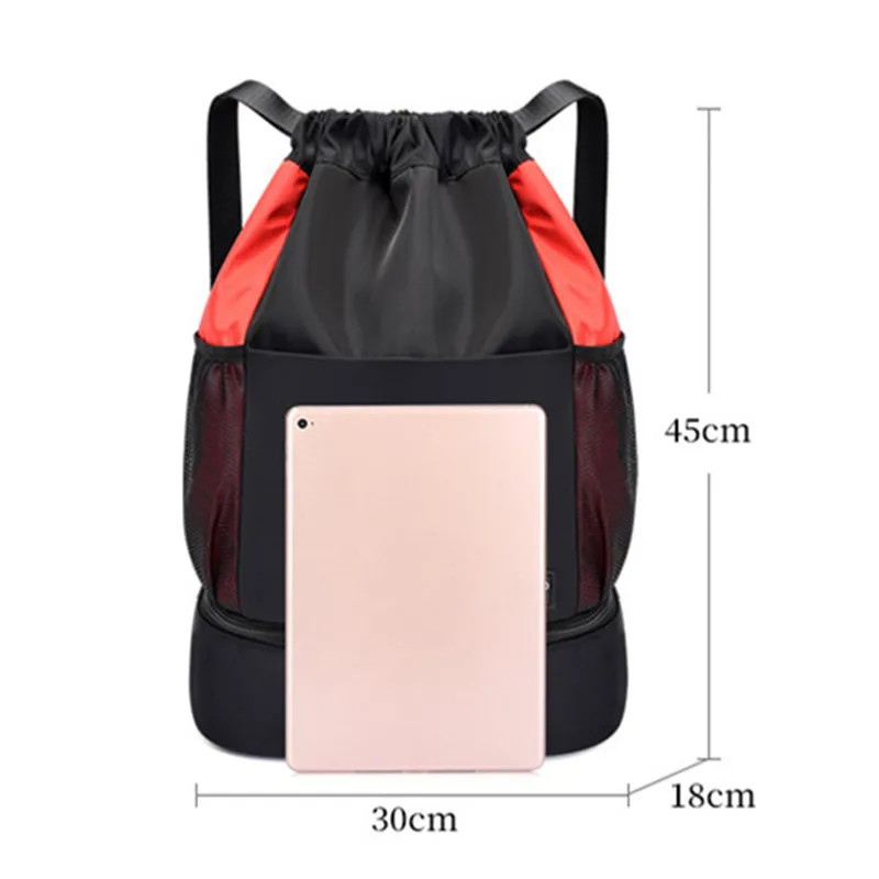 Women's Gym Bags For Men Clothing Rucksack Fitness Accessories Drawstring Basketball Weekend Travel Shoe Pocket Sports Female