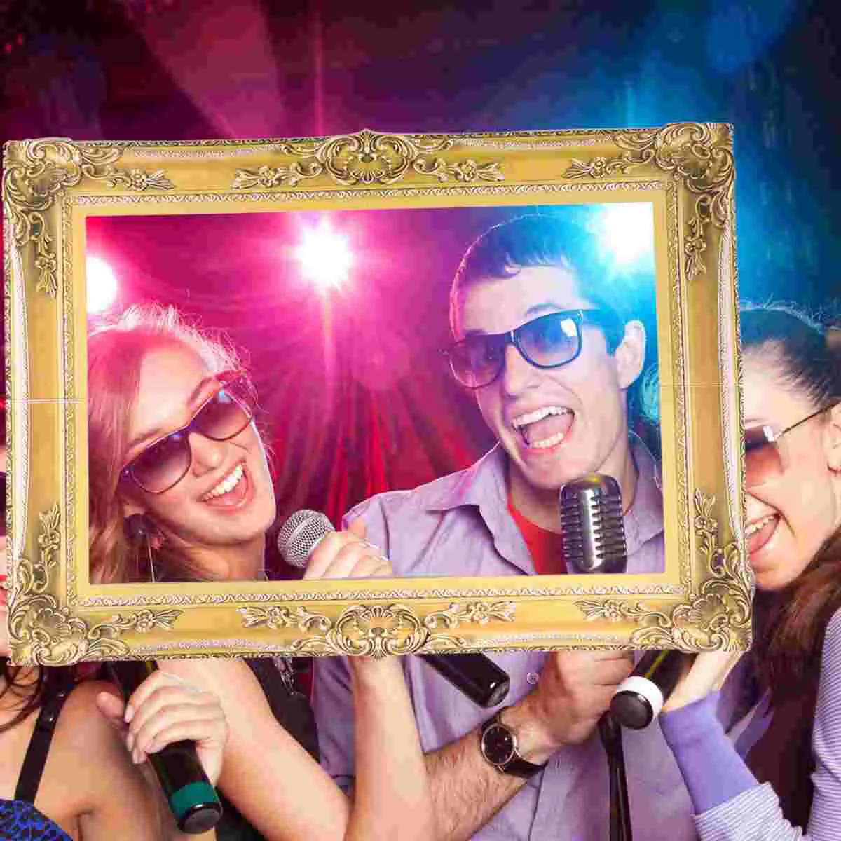 

Frame Photo Party Props Booth Selfie Prop Wedding Picture Birthday Paper Diy Decoration Gold Graduation Cutouts Framesholiday