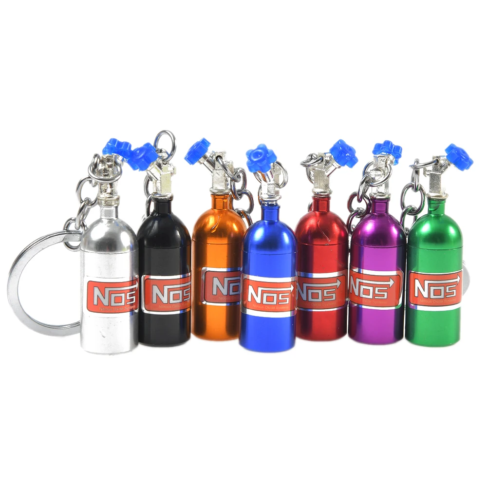 

Nitrous Oxide Bottle Key Chain Keychain Keyring Stash Pill Box Chain Auto Car Interior Key Chains Modify Car Key Rings