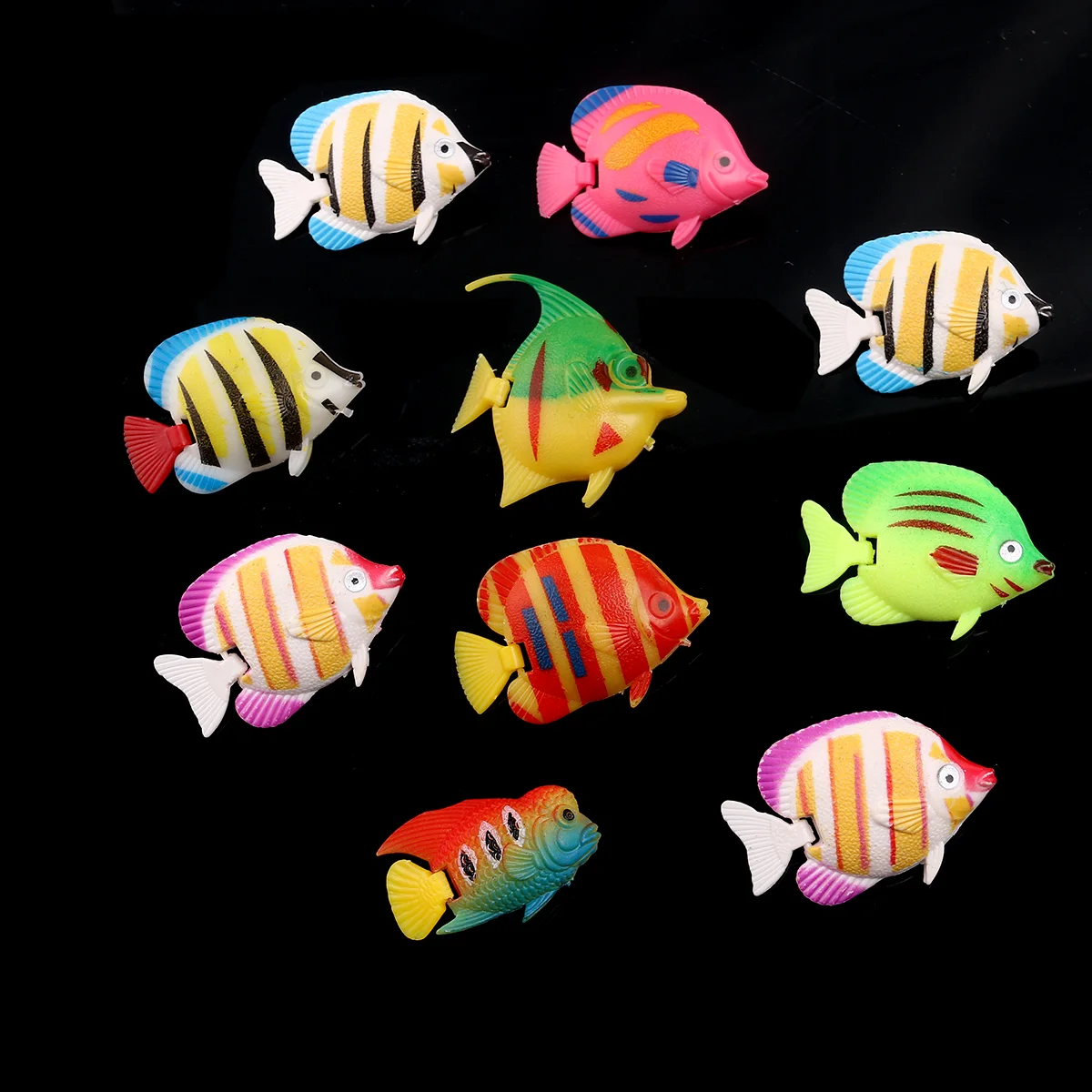 

10 Pcs Glow Toys Floating Fish Robotic Toys Critter Color Pretend Toys Artificial Fish Water Column Light