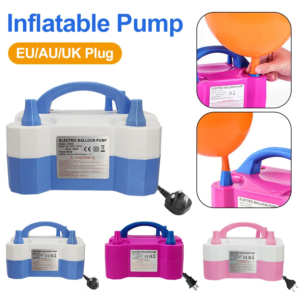 Портативный электрический воздушный насос высокого напряжения с двумя отверстиями переменного тока, воздушный насос для воздушных шаров US/EU/UKPlug, насос для воздушных шаров для свадьбы, вечеринки в честь Дня Рождения