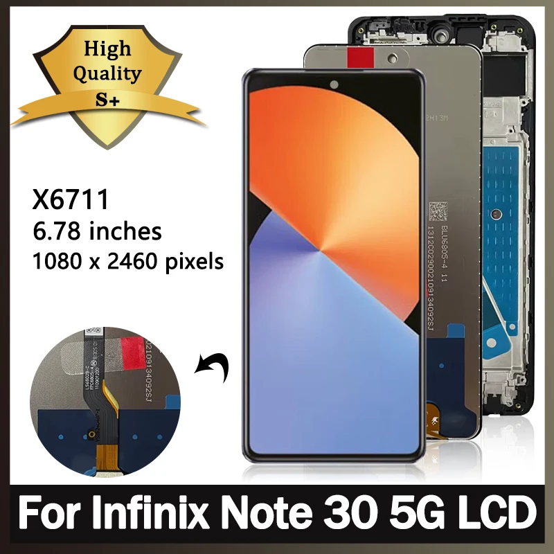 6 78 &quotIPS ЖК-дисплей для Infinix Note 30 Note30 5G X6711 дигитайзер сенсорного экрана в сборе
