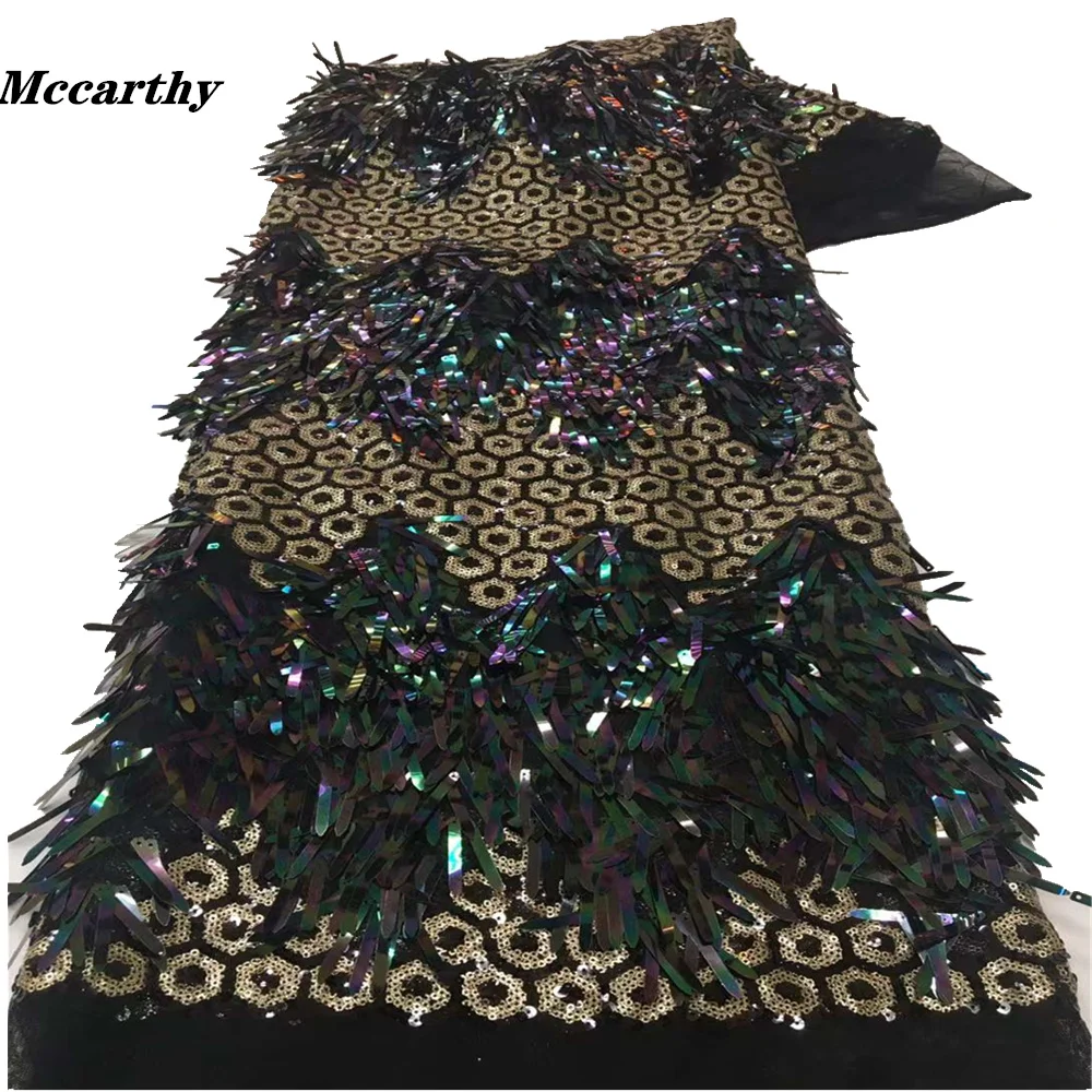 

Mccarthy African Tulle Lace Fabric 2022 High Quality 3D Sequins Lace Material French Lace Fabric For Wedding Sewing
