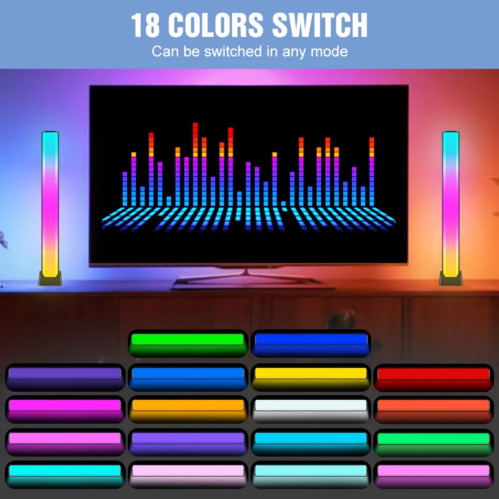 

USB Sound Control LED Light RGB Night Light Wedding Pickup Lamp Control Music Colorful Party Disco Sound Control Light Bar 5V
