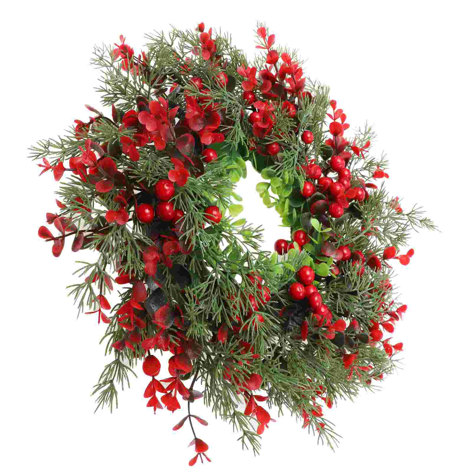

Wreath Christmas Door Berry Wreathsfront Artificialgarland Red Outdoor Winter Pine Holiday Decor Hanging Holly Windows Pendant