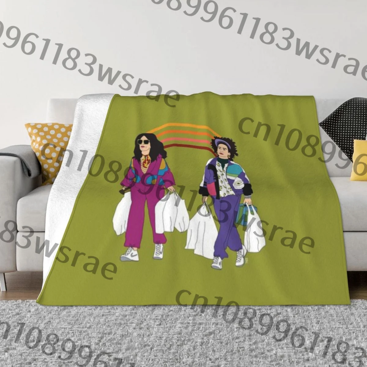 Широкое городское ультрамягкое Флисовое одеяло Abbi и Ilana