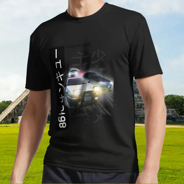 Новая футболка с логотипом Initial D Ghost of Akina AE86 R32 RX7 Забавный размер от S до 5XL