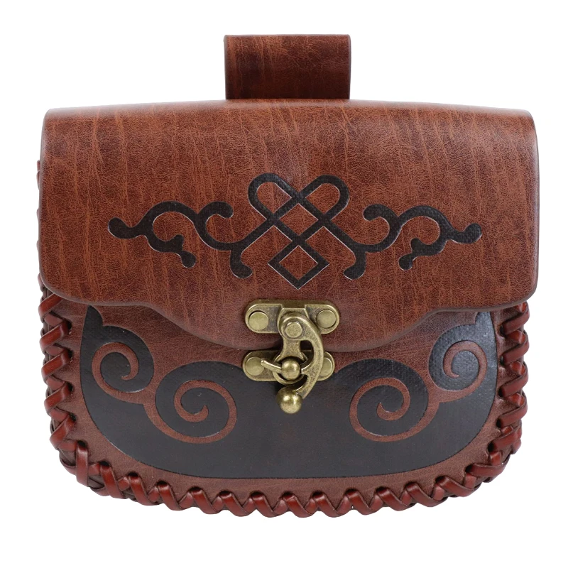 Унисекс из искусственной кожи средневековая ретро-панк-сумка для денег поясная