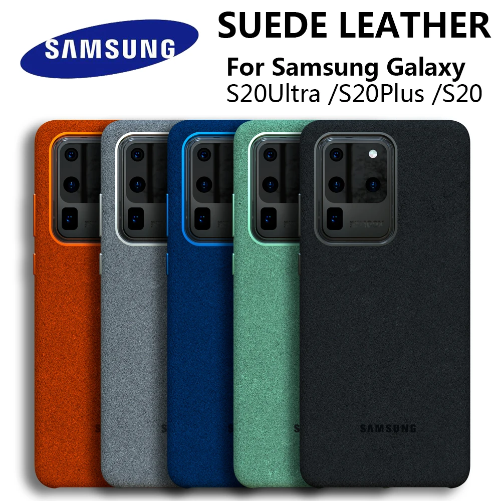 100% Оригинальный чехол для Samsung S20 Ultra Galaxy S20Plus S20 plus, замшевый кожаный чехол премиум класса, защитный чехол 5 цветов