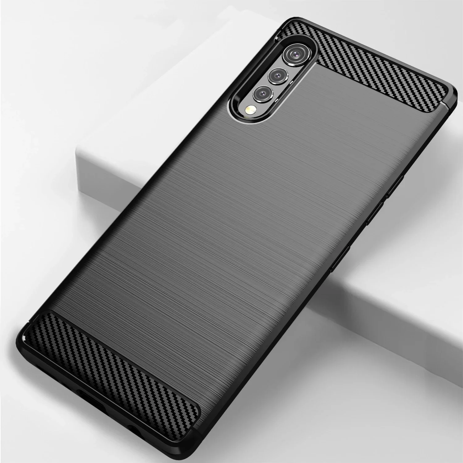 Чехол из углеродного волокна для LG k92 K22 Plus k62 k52 K51 K41S K40S K71 K61 K50 V60 V50 V40 ThinQ Back Cover Q51 Q61
