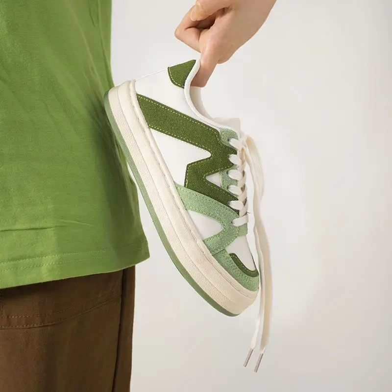 Fashion Canvas Green Women's Sneakers Women's Platform Sports Casual Shoes Vulcanize Running Lolita Kawaii Harajuku Korean