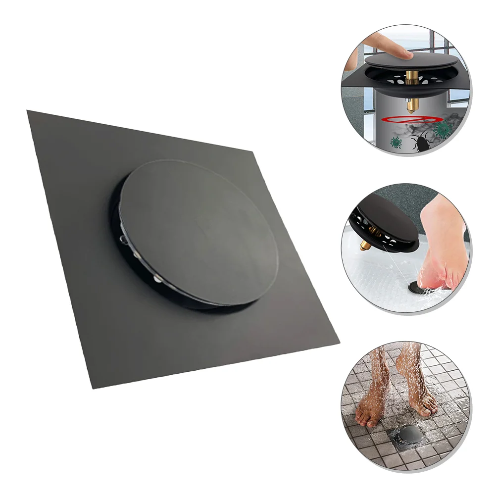 

Drain Shower Bathroom Waste Floor Catcher Hair Bathtub Strainer Strainers Sink Odor Filter Anti Stainless Steel Grate Square
