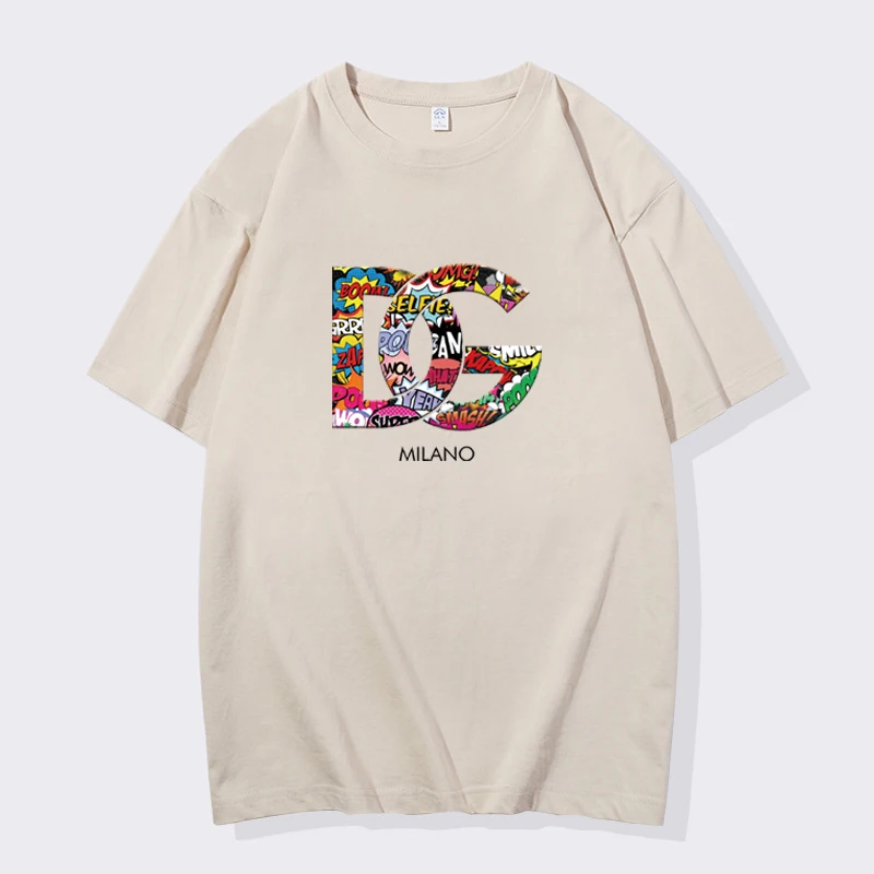 

Summer Classic Luxury Brand Men T-shirts Big Logo Cotton T Shirt Fashion High Quality Women Streetwear Y2k Top Man Clothing Tees