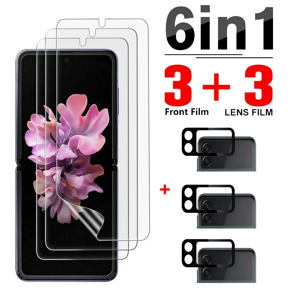 

6 в 1 защитная пленка из закаленного стекла для камеры Samsung Galaxy Z Flip 3