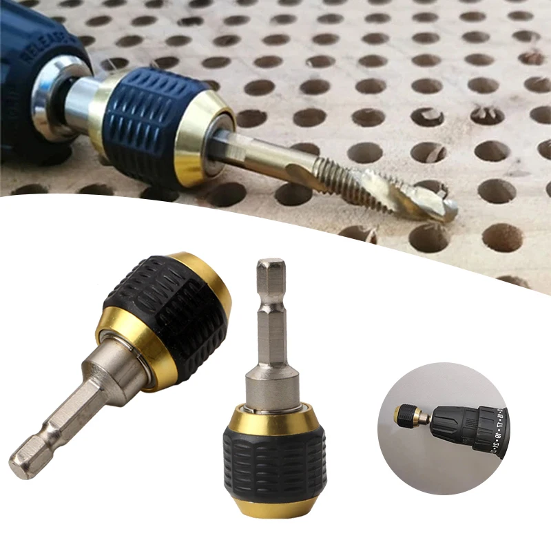 

60Mm Snelspanboorhouder Schroevendraaier Slagschroevendraaier Adaptor 1/4 ''Hex Schacht Boor Tool Quick Change Converter Adapter