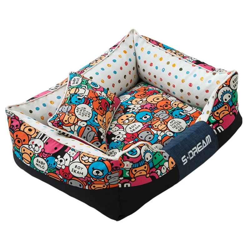 

Dog litter Cat litter winter removable Warm pet sofa is suitable for small and medium sized dogs