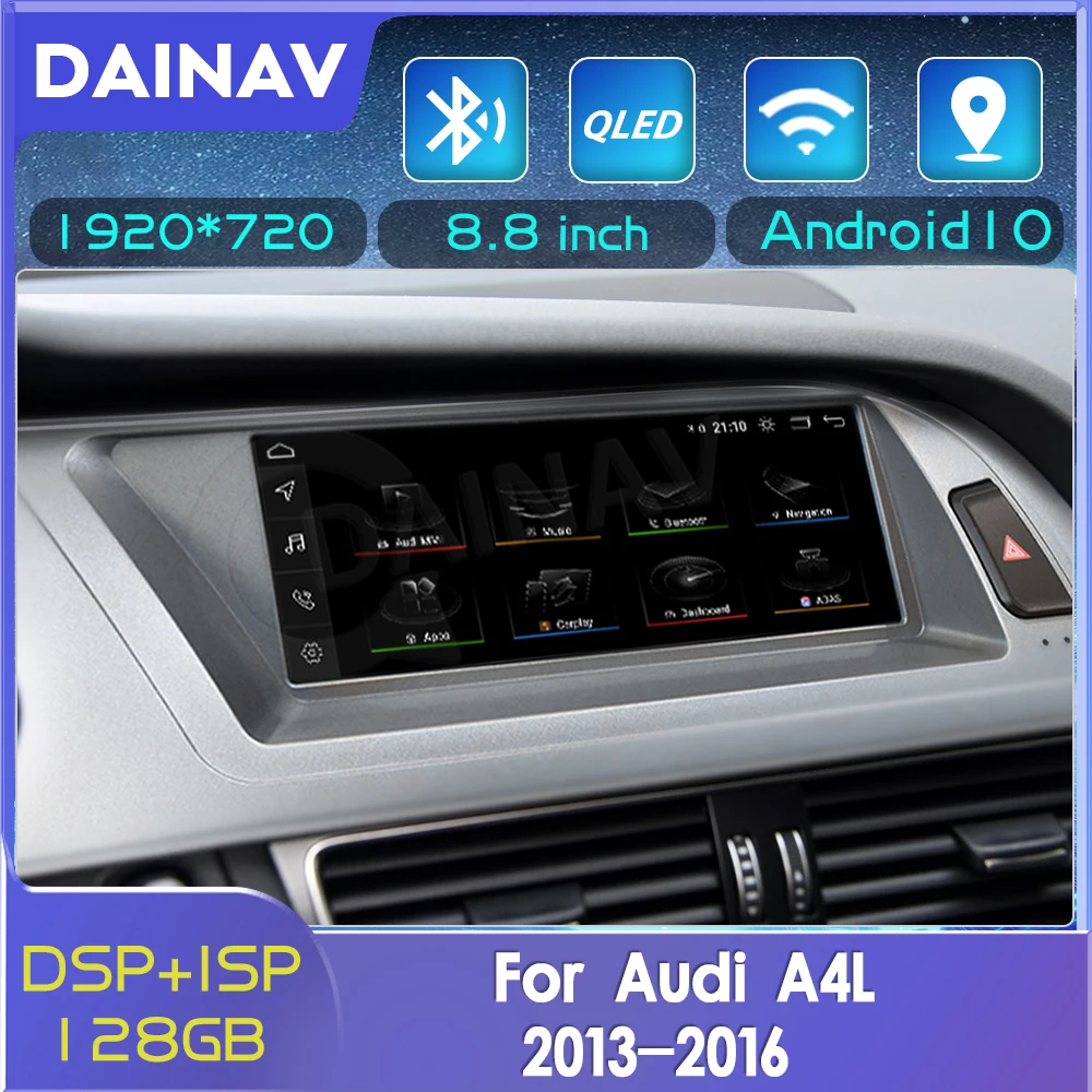 

Автомобильный радиоприемник на Android с антибликовым экраном 8,8 дюйма для Audi A4L 2013-2016, навигация, мультимедийный плеер, стереоприемник для Carplay
