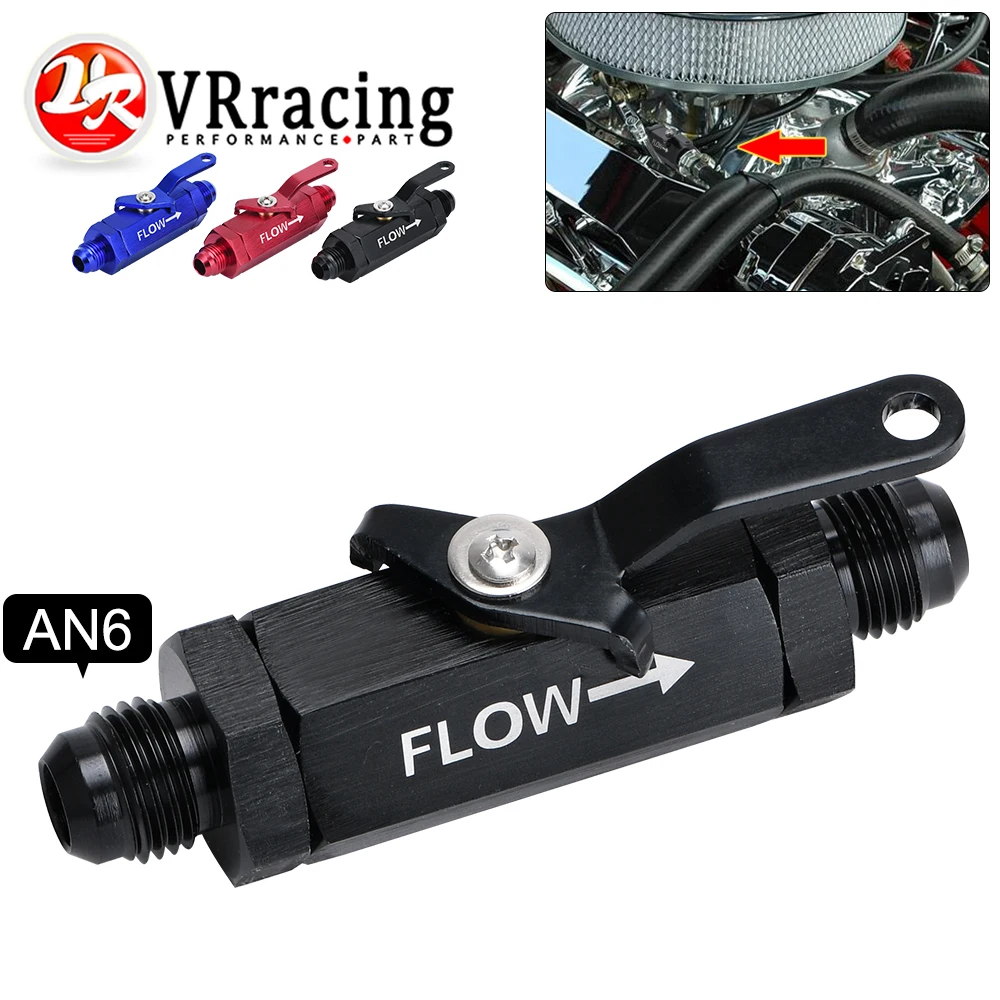 VRracing - AN6 6AN алюминиевый Встроенный топливный фильтр отключение клапана w/кабель