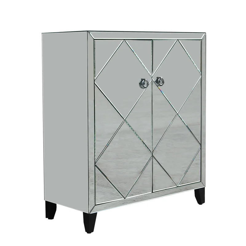 

The product can be customized.Mirror shoe cabinet, modern and fashionable foyer cabinet, glass porch partition, European