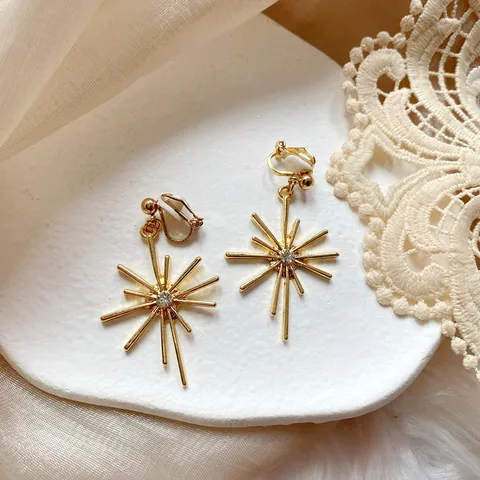 Золотые клипсы-серьги Gamonitor