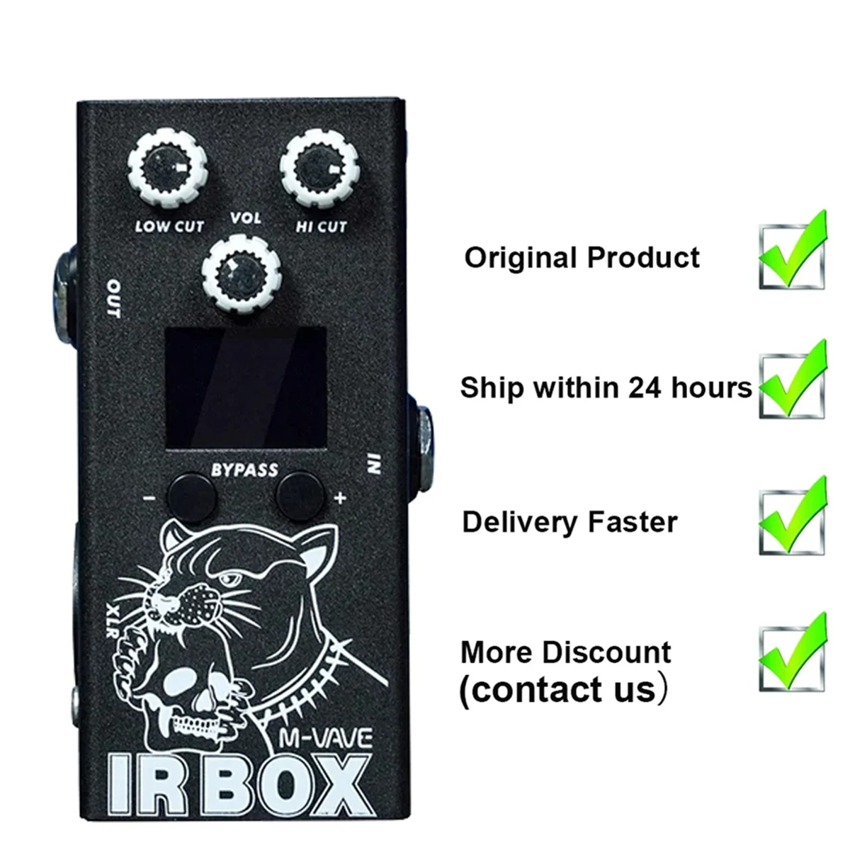M-Vave IR-BOX эффекты баса для гитары 32 предустановленных опций доступны настройки
