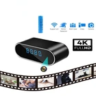 Цифровые часы 4k HD, ip-камера, мини-видеорегистратор, камера наблюдения с ночным видением и датчиком движения, P2P