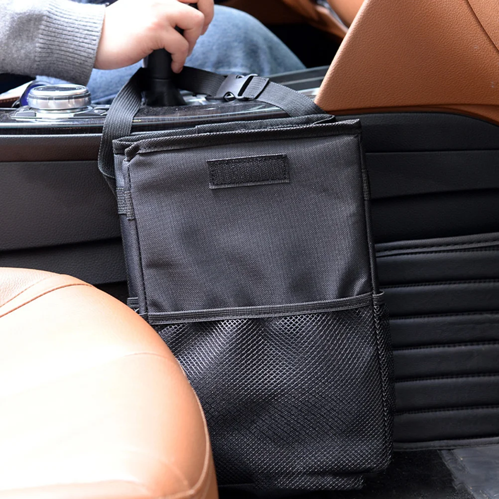 

Car Waste Container Garbage Can Auto Trash Foldable Trashcans Seatback Storage Pouch Collapsible Road Trip Essentials