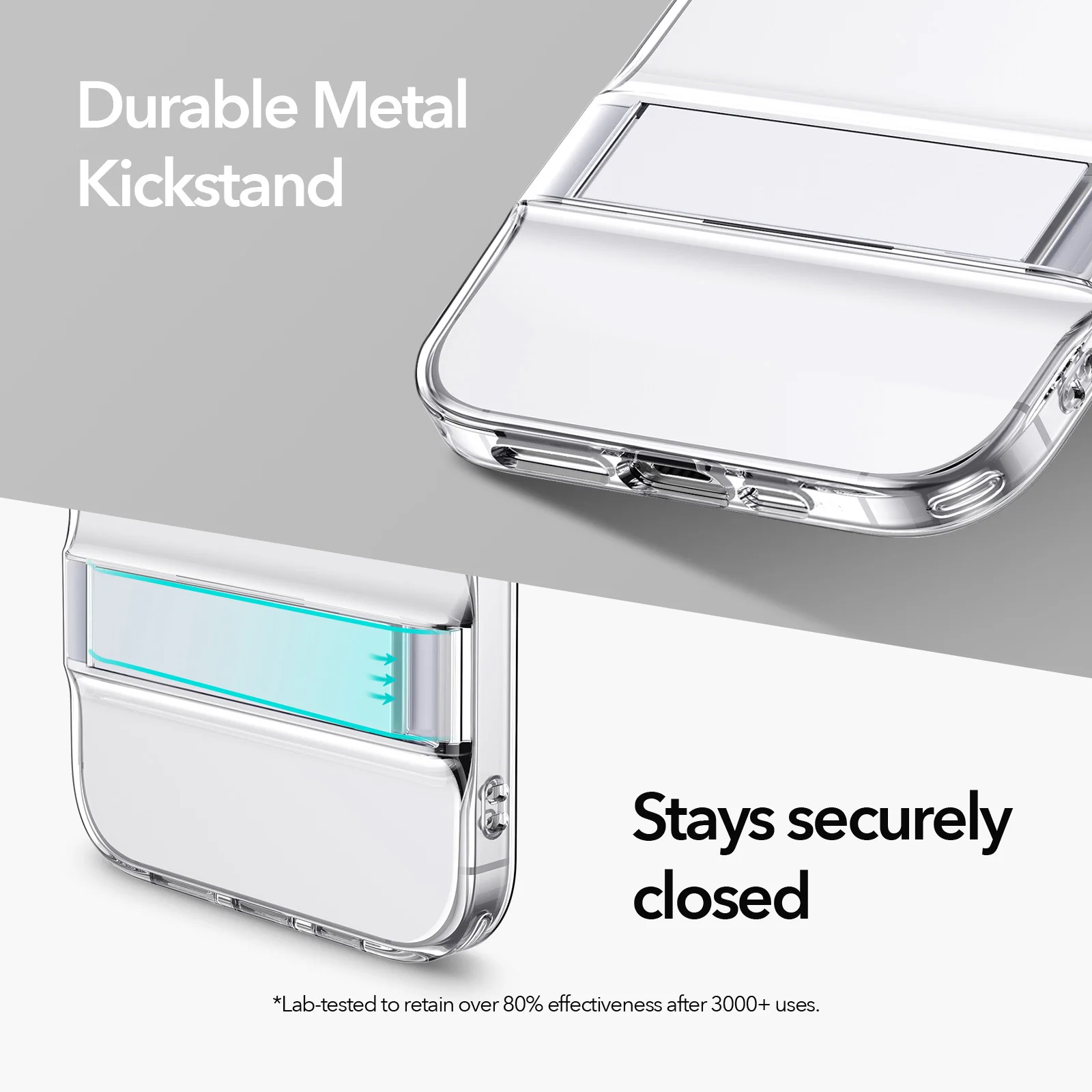 ESR for iPhone 13 12 Pro Max Case Clear Metal Kickstand Back Cover Holder Black for iPhone SE3 SE 8 7 Case iPhone 13 Pro mini