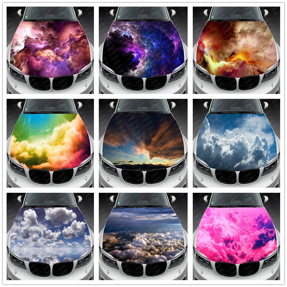

Colorful Cloud Car Decal Car Hood Wrap Decal Vinyl Sticker Full Color Graphic Fit Any Car Car Hood Wrap Decal Vinyl Stickers