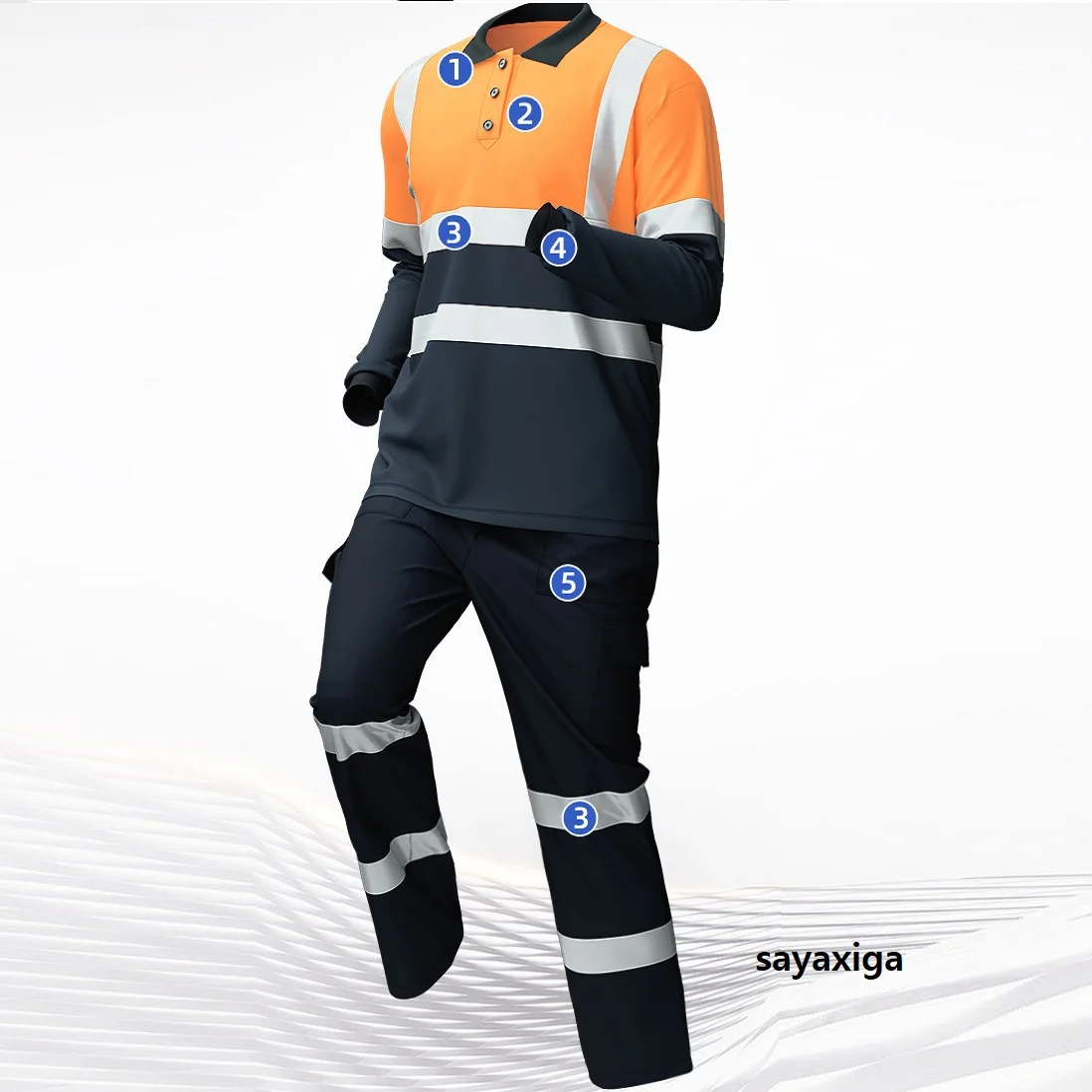 Высокопрочная Безопасная рабочая одежда быстросохнущая рубашка-поло с