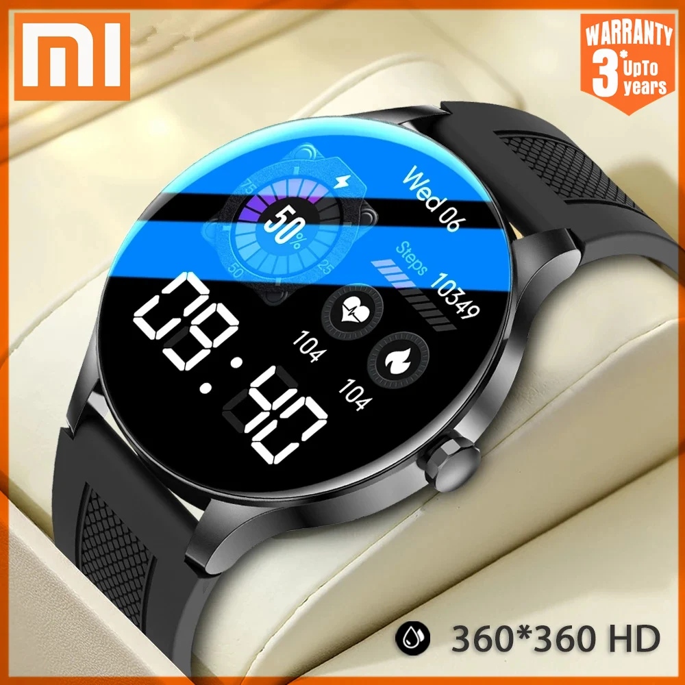 

Смарт-часы Xiaomi Sports для мужчин, 360*360, HD экран, IP68, водонепроницаемый фитнес-трекер, Bluetooth