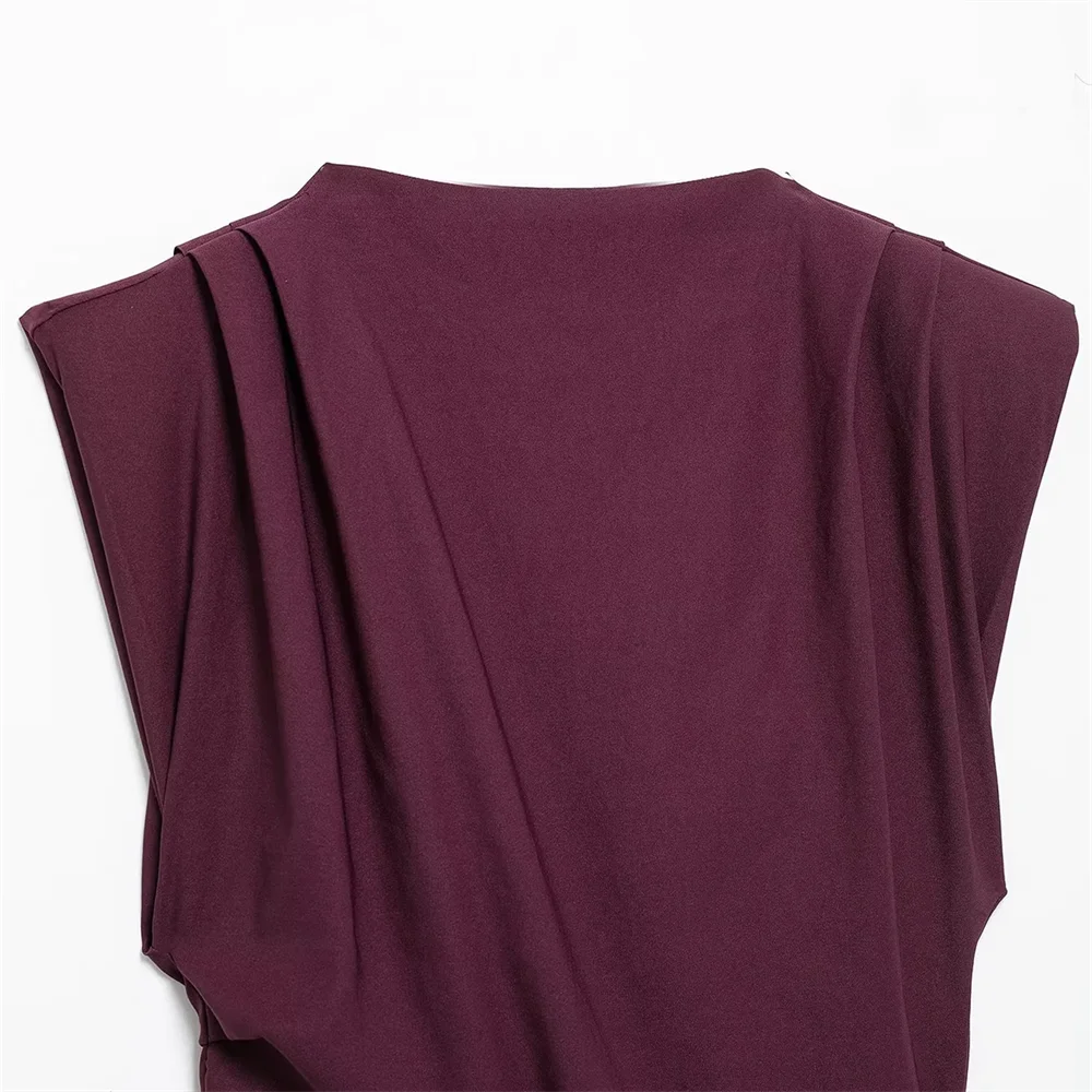 RZRA плиссированные декоративные подплечники без рукавов однотонные зимние новые