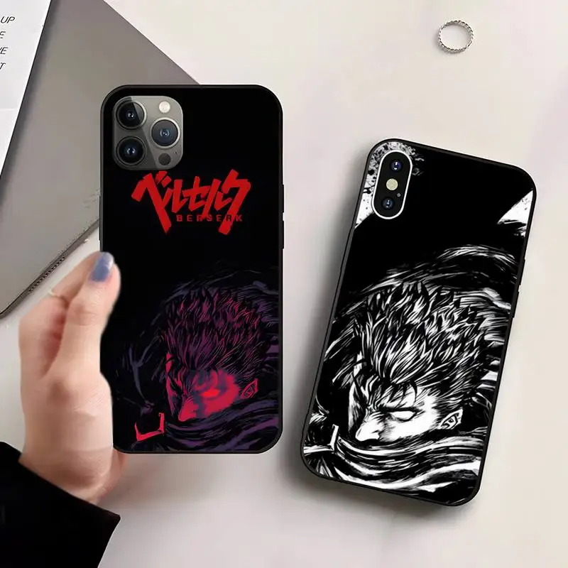 

T23 Berserk Guts Anime Phone Case Shell For IPhone 13 12 11 Pro Max Mini Xs X Xr 7 8 6 6s Plus Se 2020 High Quality Macia Capa