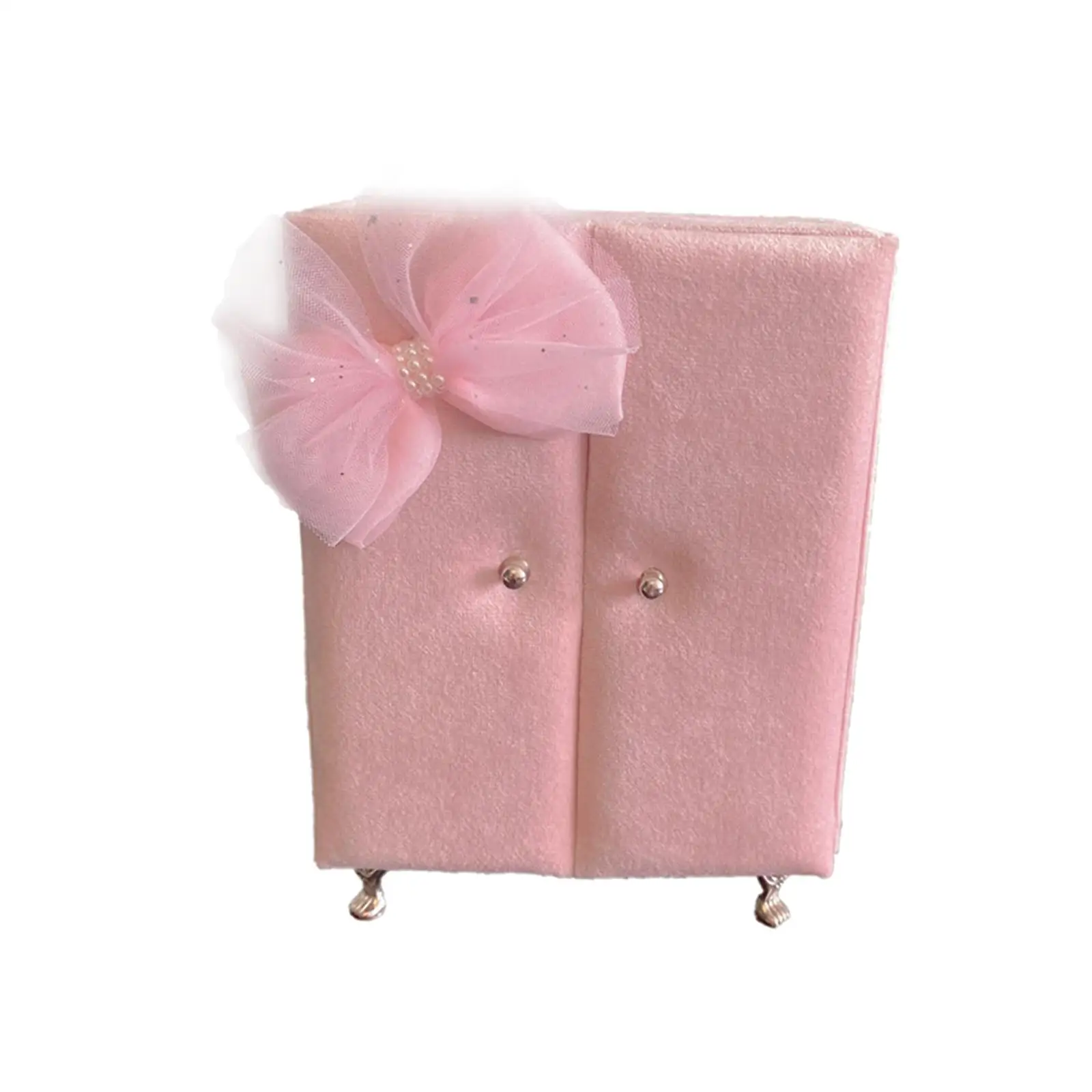

1:12 Scale Dollhouse Wardrobe Furniture Miniature Jewelry Storage Case for Bedroom Pretend Toy Desktop DIY Projects Accessories