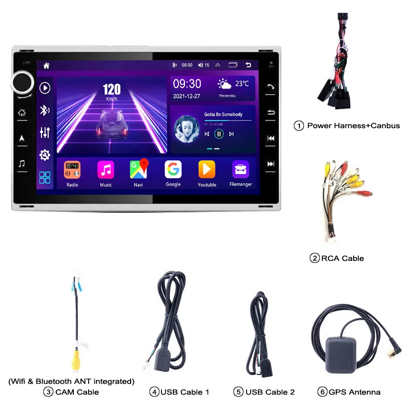 Автомагнитола Eunavi 7 дюймов 2 Din Android 10 для VW PASSAT B5 MK4 MK5 JETTA BORA POLO TRANSPORT T5
