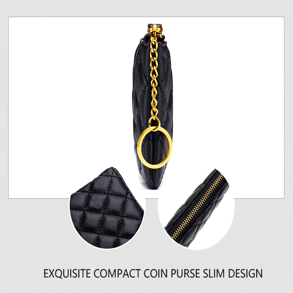 

Дизайнерский мини-кошелек для мелочи, маленький бумажник из натуральной овечьей кожи, модный брендовый держатель для мелочи