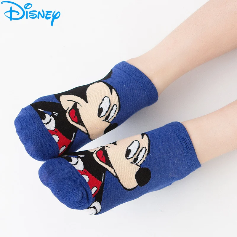 Disney Kawaii Mickey Mouse Short Woman Socks Anime Cute Donald Sweat summer cotton girl women's boat socks ankle low female Sock