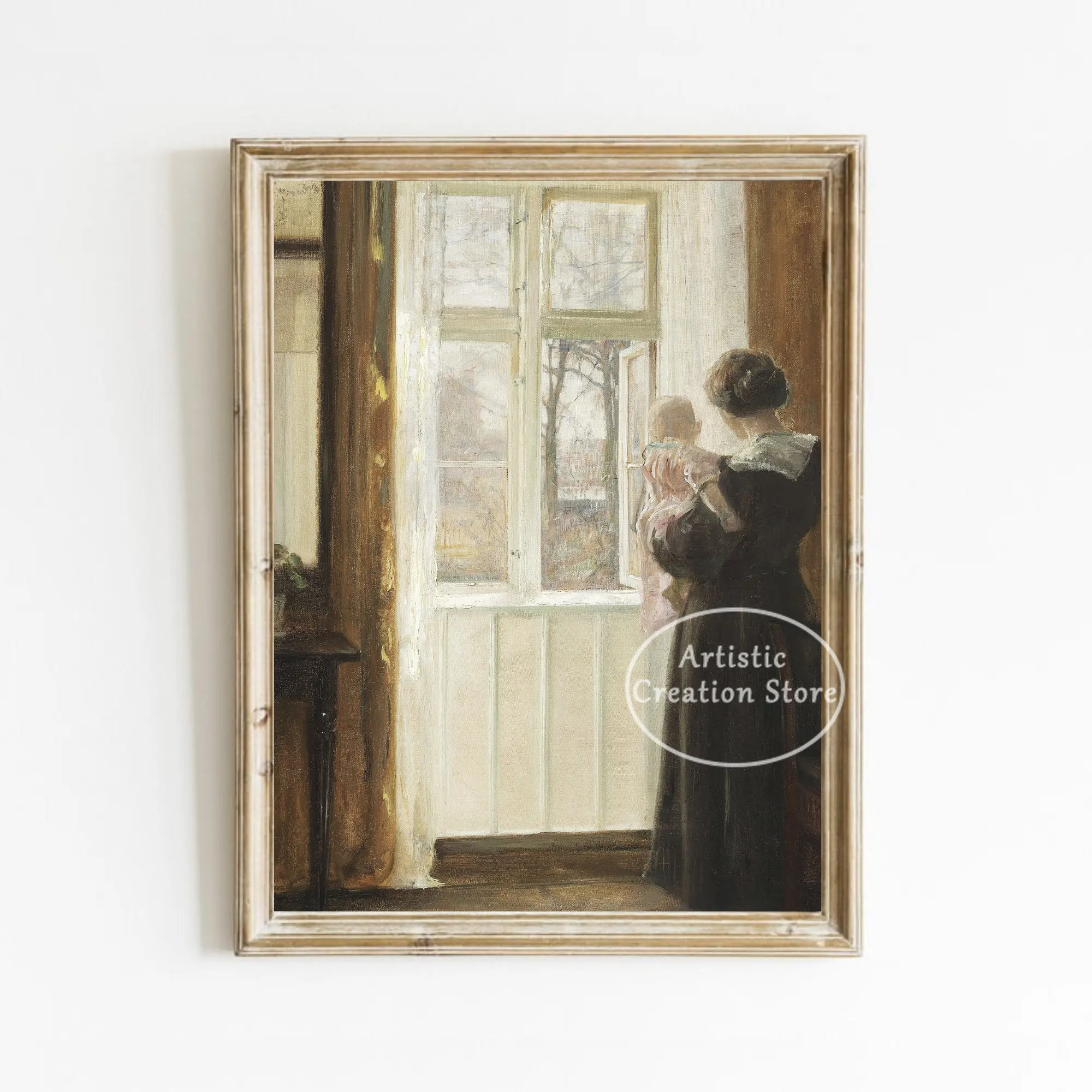 

Настенная картина "Портрет женщины за пианино", печать на холсте