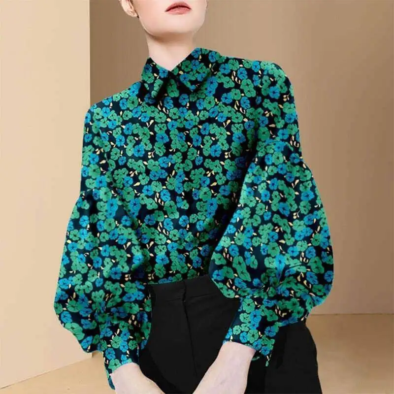 

2022 Summer Tops Women's Shirts Women's Plaid Print Shirt Tops Long Sleeve Chic Shirts