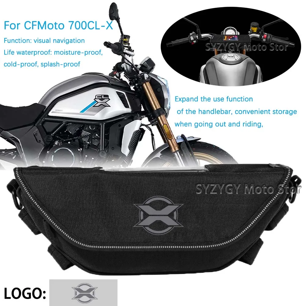 

Motorcycle Bag For CFMOTO 700CL-X Motorcycle accessory Waterproof And Dustproof Handlebar Storage Bag navigation bag