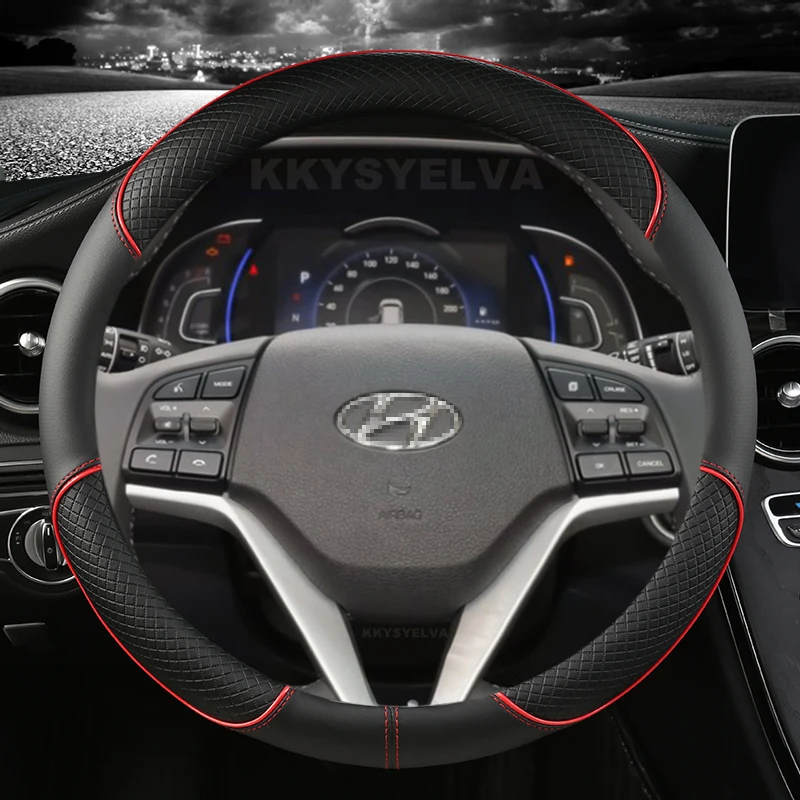 

Искусственная кожа, не скользит, 38 см, 15 дюймов, для Hyundai Tucson 3 2015 2016 2017 2018 2019, автомобильные аксессуары